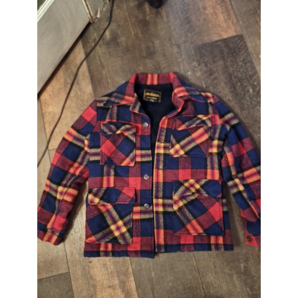 Vintage 60s Wool Plaid Hunting Jacket  Andhurst  Sz small‎